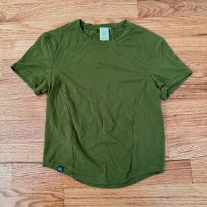 Oner Active Olive Green Mellow Soft Mid Short Sleeve Top in S